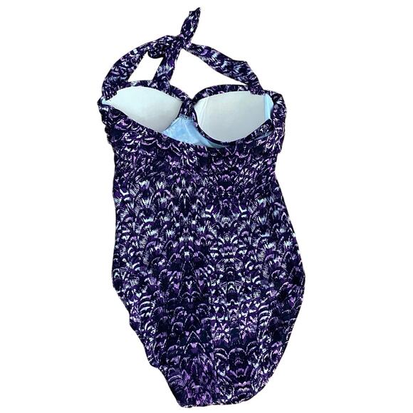 NEW Love Your Assets Spanx Size L Summer Plumes Pin Up One Piece Swimsuit - Picture 3 of 8